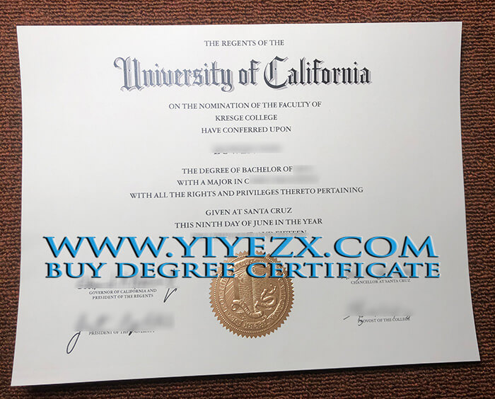 UC Santa Cruz BA diploma