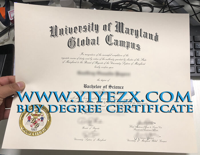 University of Maryland Global Campus diploma certificate, 马里兰大学全球校区文凭