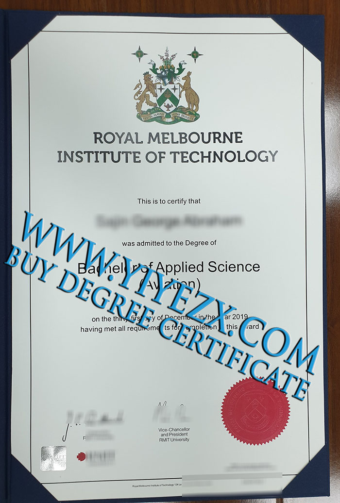 RMIT University diploma certificate