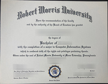 Copy Robert Morris University diploma, 美国罗伯特莫里斯大学文凭样本