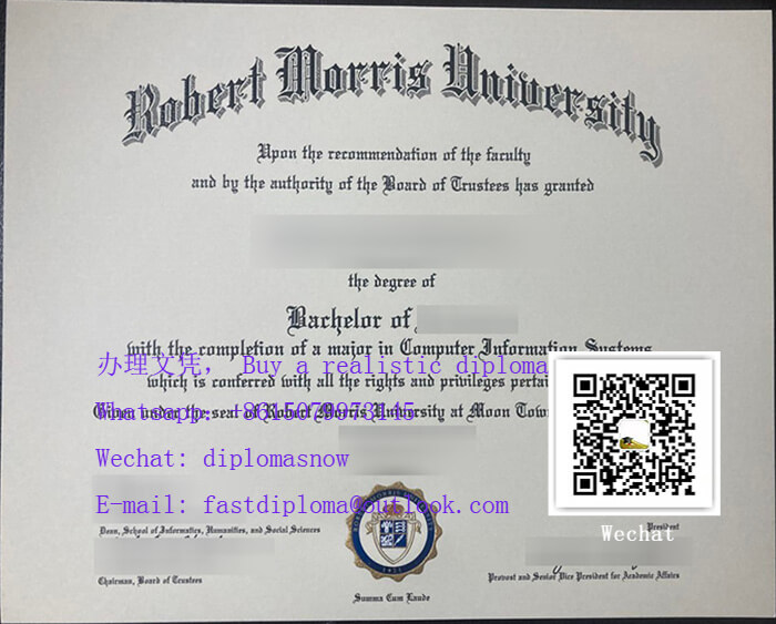 Robert Morris University diploma