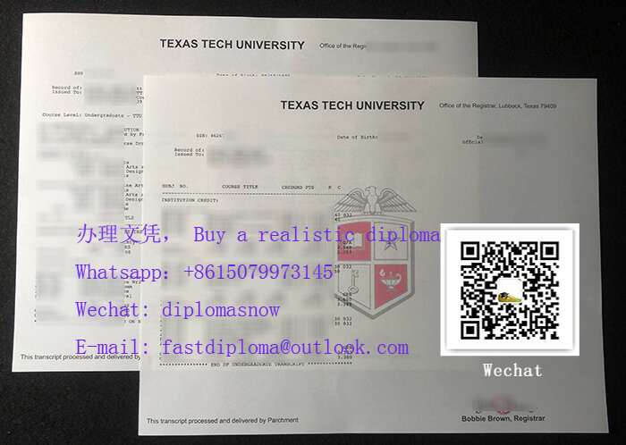 Texas Tech University Transcript