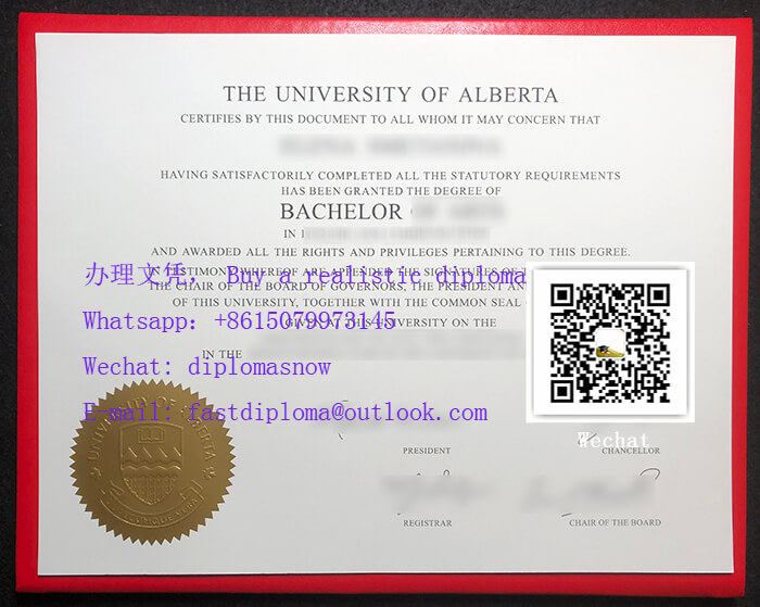 University of Alberta Degree Certificate