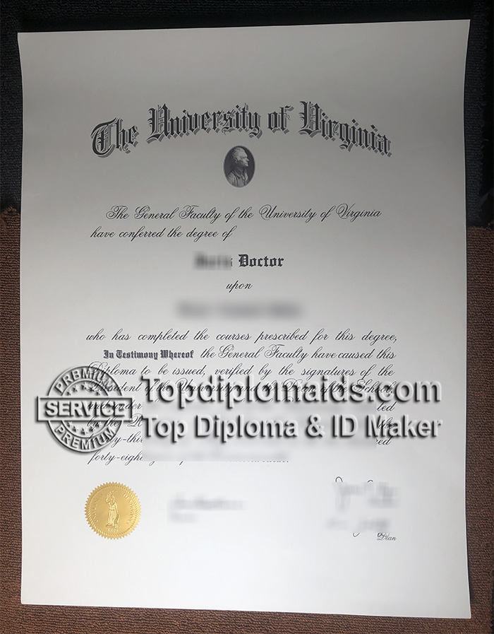 University of Virginia Doctor diploma