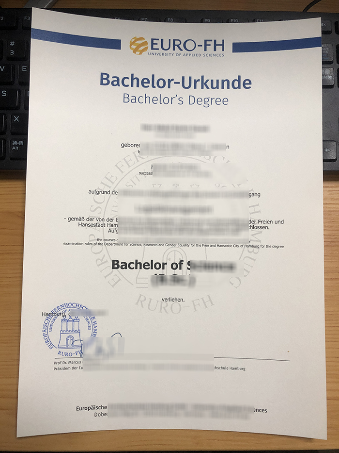 Euro-FH Urkunde, 德国汉堡欧洲远程大学文凭