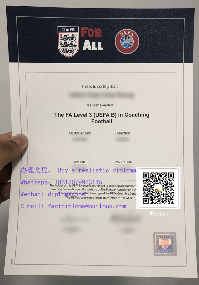 FA level 3 (UEFA B) in Coaching Football certificate 