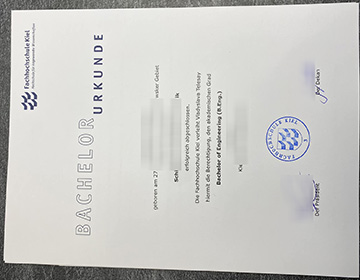 How long to get a Fachhochschule Kiel Urkunde?