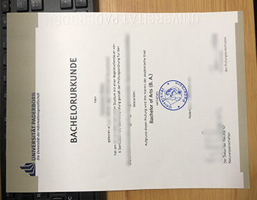 Shortcut to get Universität Paderborn Urkunde online