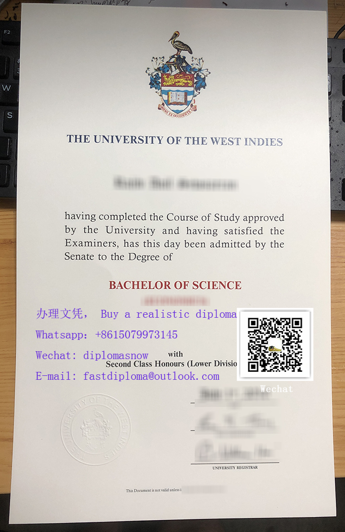 UWI BSc Degree Certificate