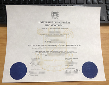 I want to buy a fake HEC Montréal degree certificate, 蒙特利尔 HEC 商学院文凭定制