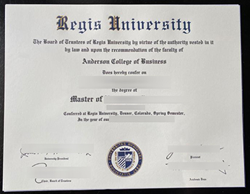 Buy a fake Regis University diploma, 瑞吉斯大学文凭定制