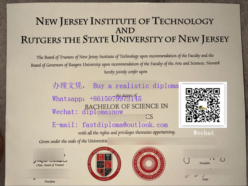 New Jersey Institute of Technology and Rutgers the State University of New Jersey diploma