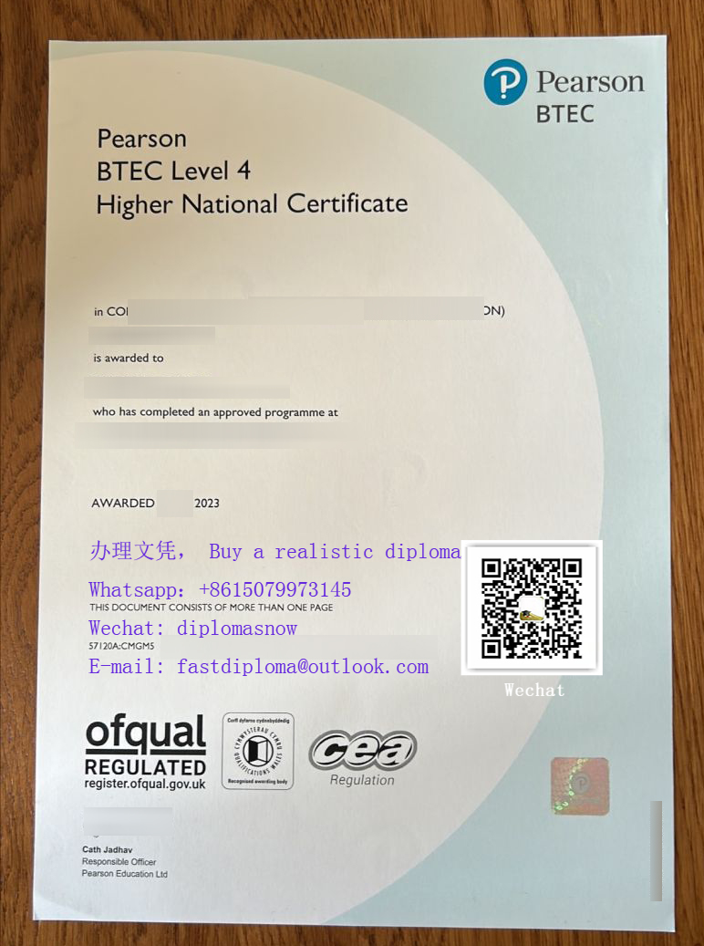Pearson BTEC Level 4 Higher National Certificate