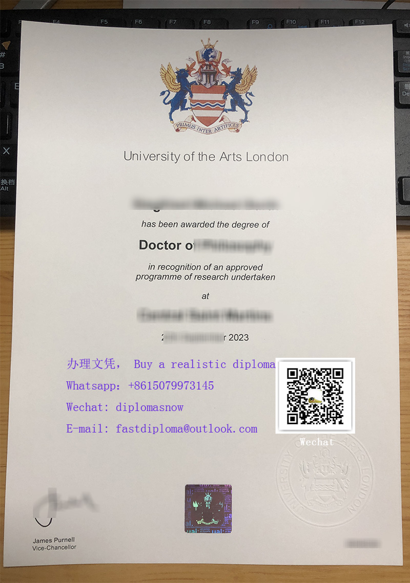 University of the Arts London fake degree certificate