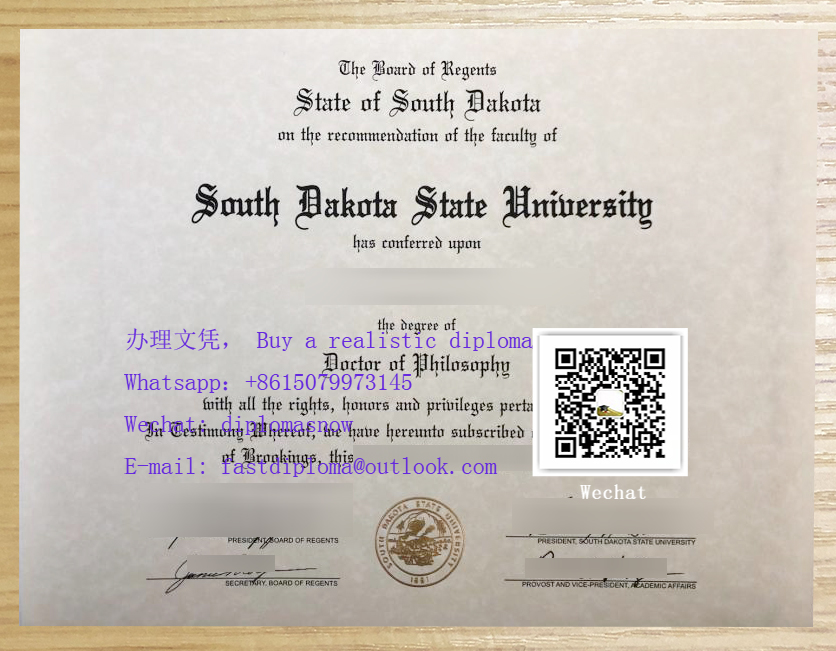 South Dakota State University diploma