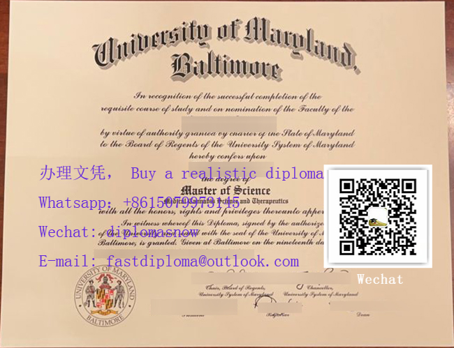University of Maryland, Baltimore Diploma