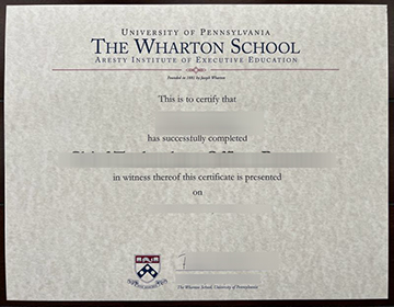 Buy a University of Pennsylvania Wharton School Certificate in the USA