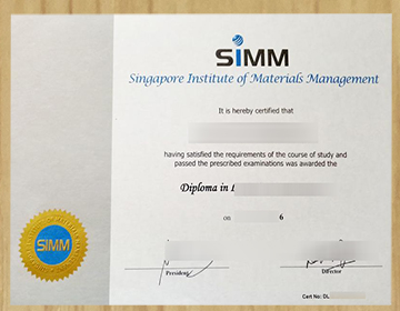 Buy a SIMM diploma, Order a Singapore Institute of Materials Management diploma