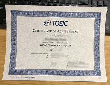 How Can I Buy A Fake TOEIC Certificate of Achievement?