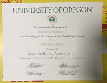 University of Oregon MBA diploma