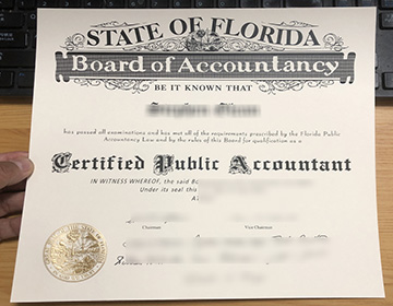 订购CPA 证书在佛罗里达州，Buy a Florida Board of Accountancy CPA certificate