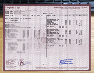 订购弗吉尼亚理工大学成绩单，Buy a Virginia Tech transcript