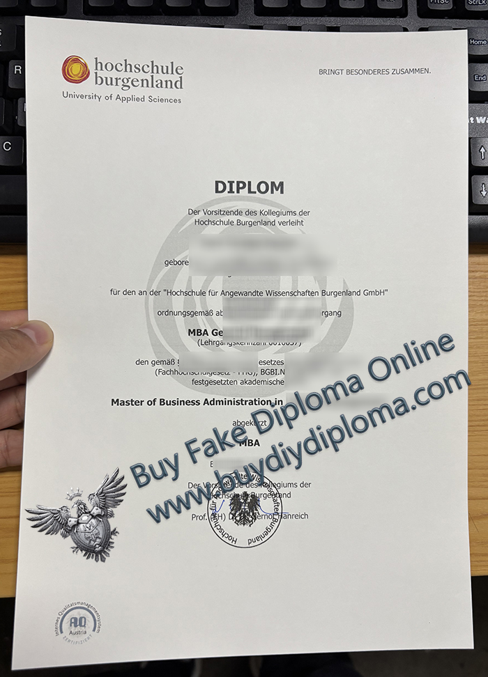 Hochschule Burgenland diploma Hochschule Burgenland Diploma