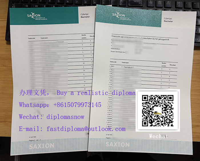 Saxion University of Applied Sciences transcript