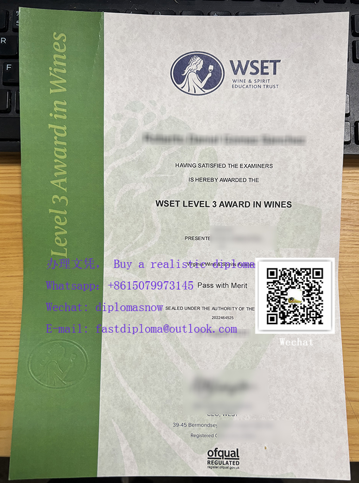 Wine Spirit Education Trust certificate