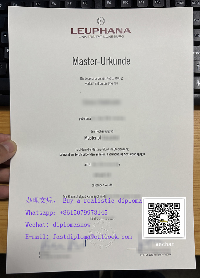 Leuphana Universität Lüneburg Urkunde