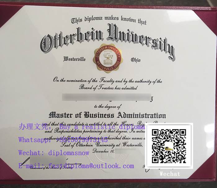 Otterbein University diploma
