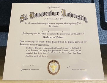 The Cost to Make St. Bonaventure University diploma