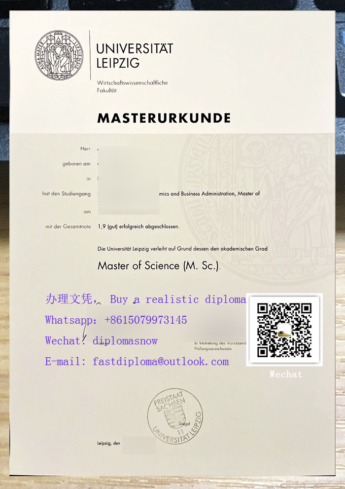 Universität Leipzig Urkunde