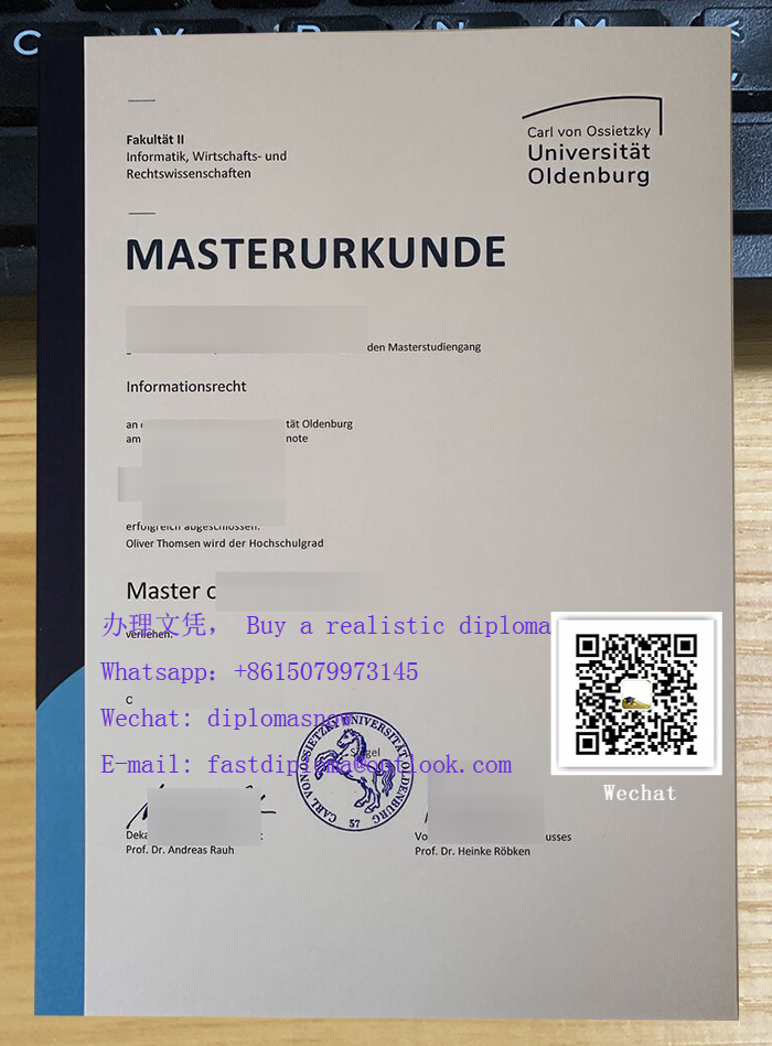 Universität Oldenburg Urkunde