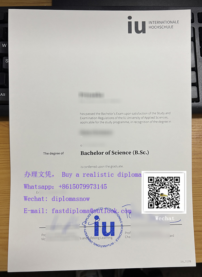 IU Internationale Hochschule urkunde