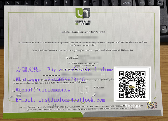 Université de Namur diploma