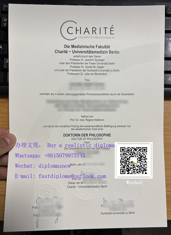 Charité – Berlin University Medicine diploma Charité – Berlin University Medicine diploma