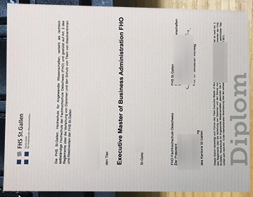 Can I get a FHS St.Gallen diplom online?