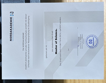 The cost to make a Nordakademie Hochschule der Wirtschaft urkunde