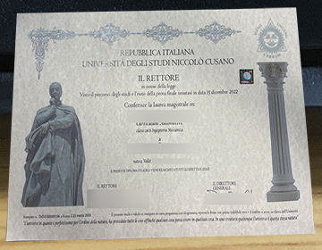 Buy a Università degli Studi Niccolò Cusano Laurea online