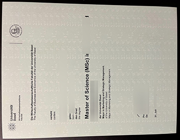 Universität Basel Urkunde sample