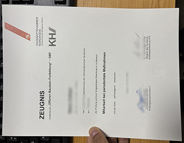 Buy a Zahnärztekammer Nordrhein Zeugnis online