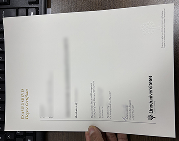 Linnaeus University certificate，林奈大学文凭证书