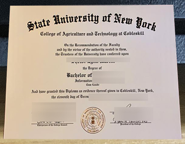 Obtain State University of New York at Cobleskill degree