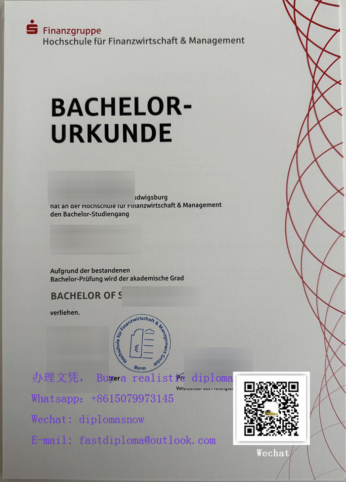 Hochschule für Finanzwirtschaft & Management Urkunde